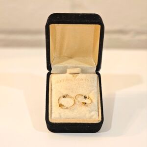 10k Gold Heart Hoops